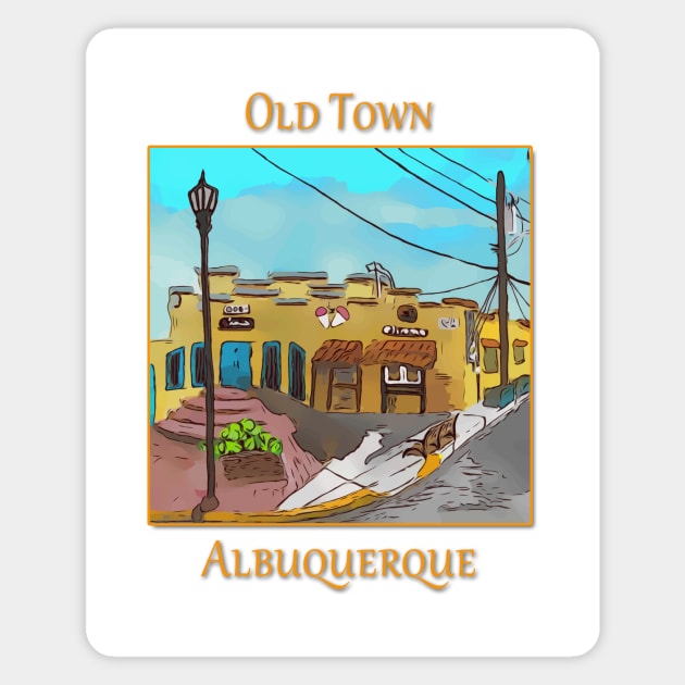 Store front in Old Town, Albuquerque New Mexico Magnet by WelshDesigns